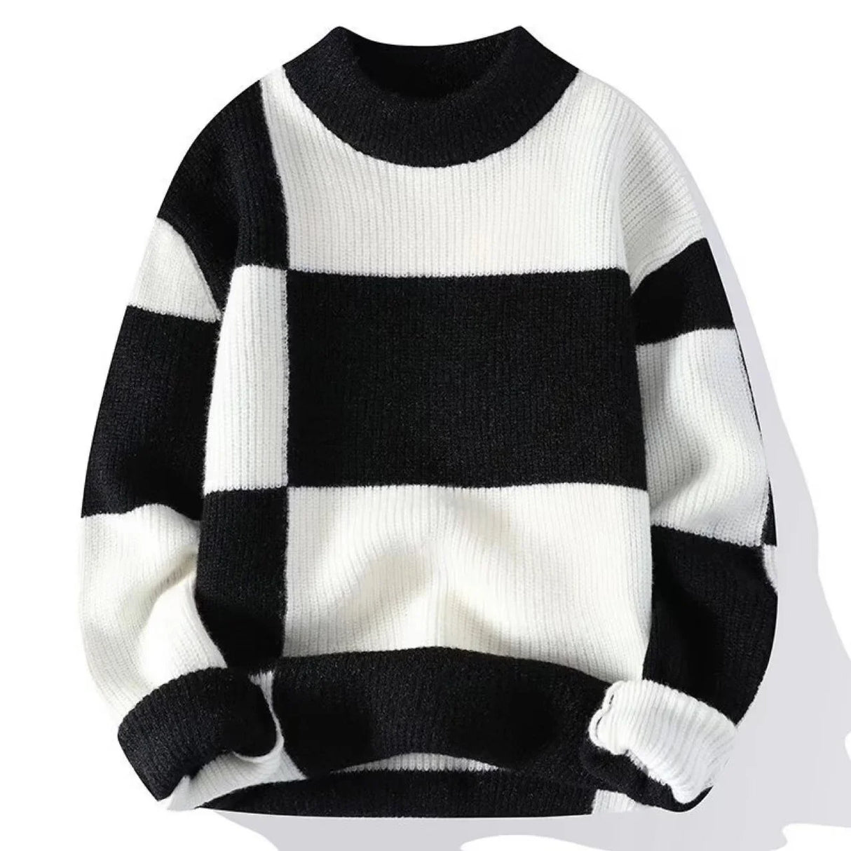 Pull Homme Épais à Carreaux