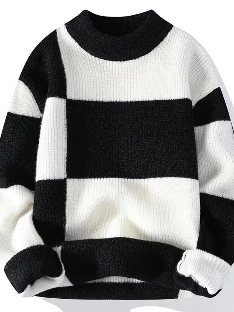 Pull Homme Épais à Carreaux