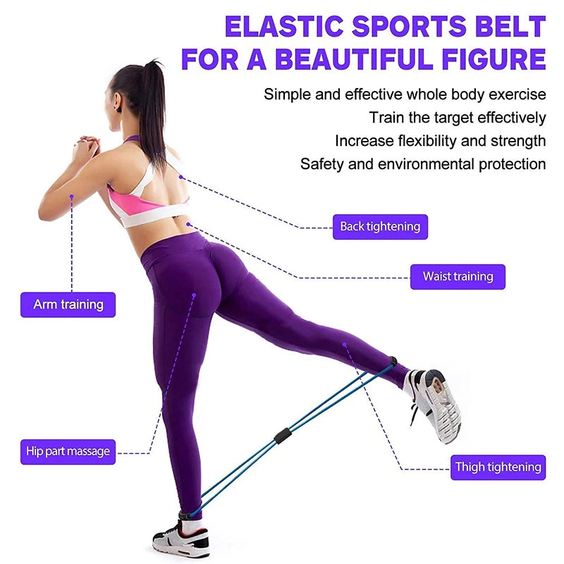 Bande Élastique de Fitness 8 Formes