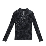 Chemise Sexy en Dentelle Noire